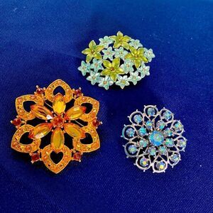 Bundle of 3 Beautiful Brooches
